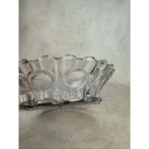 EAPG Antique Flint Glass Company Bowl 1900s Mn Glow - Picture 5 of 13